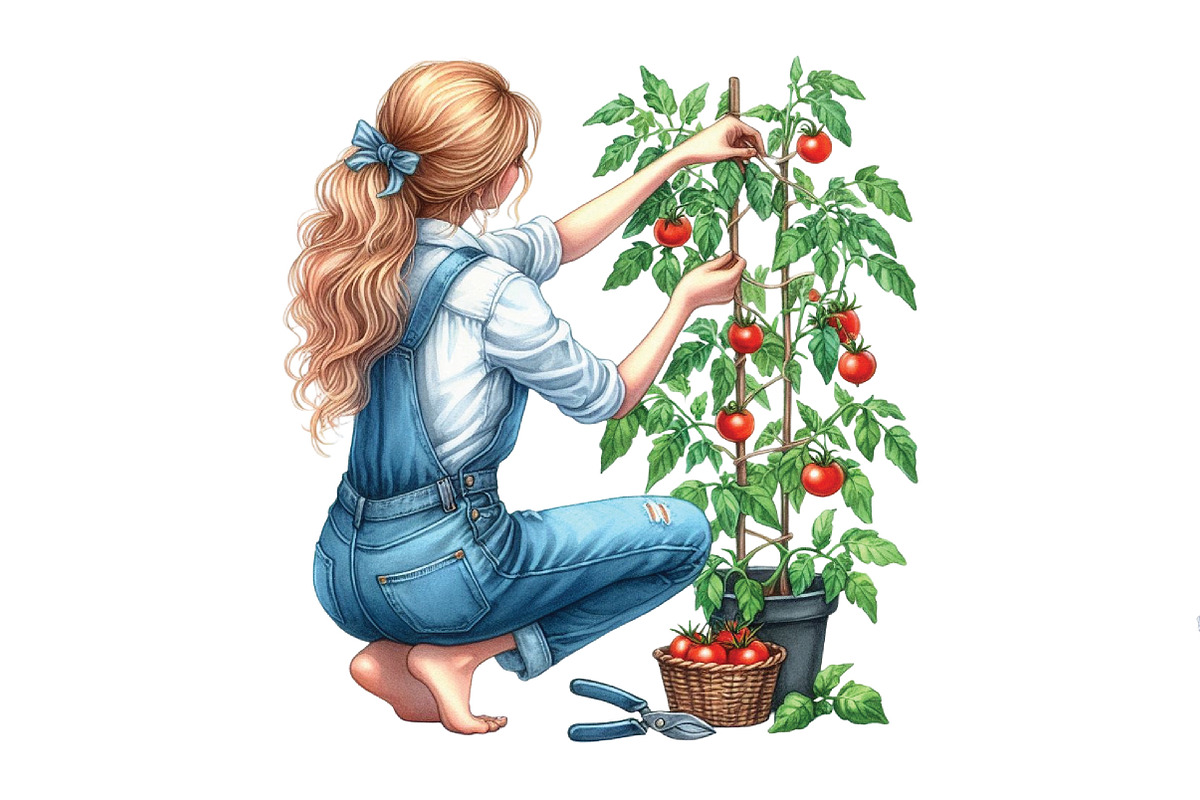Gardening Girl Sublimation Bundle, an Illustration by Designking (Photo 2 of 4)