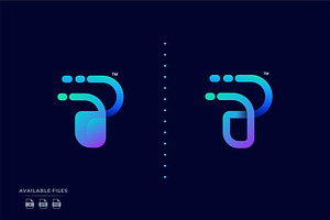 Letter P Modern Gradient Logo Design