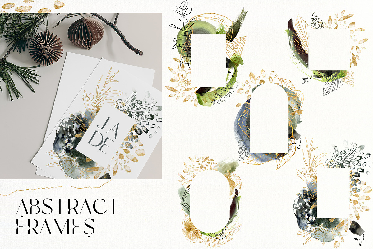 JADE Green watercolor backgrounds, a Texture Graphic by Yuliya Derbisheva (Photo 11 of 13)