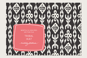 Tribal Ikat VECTOR & PSD tile & patt