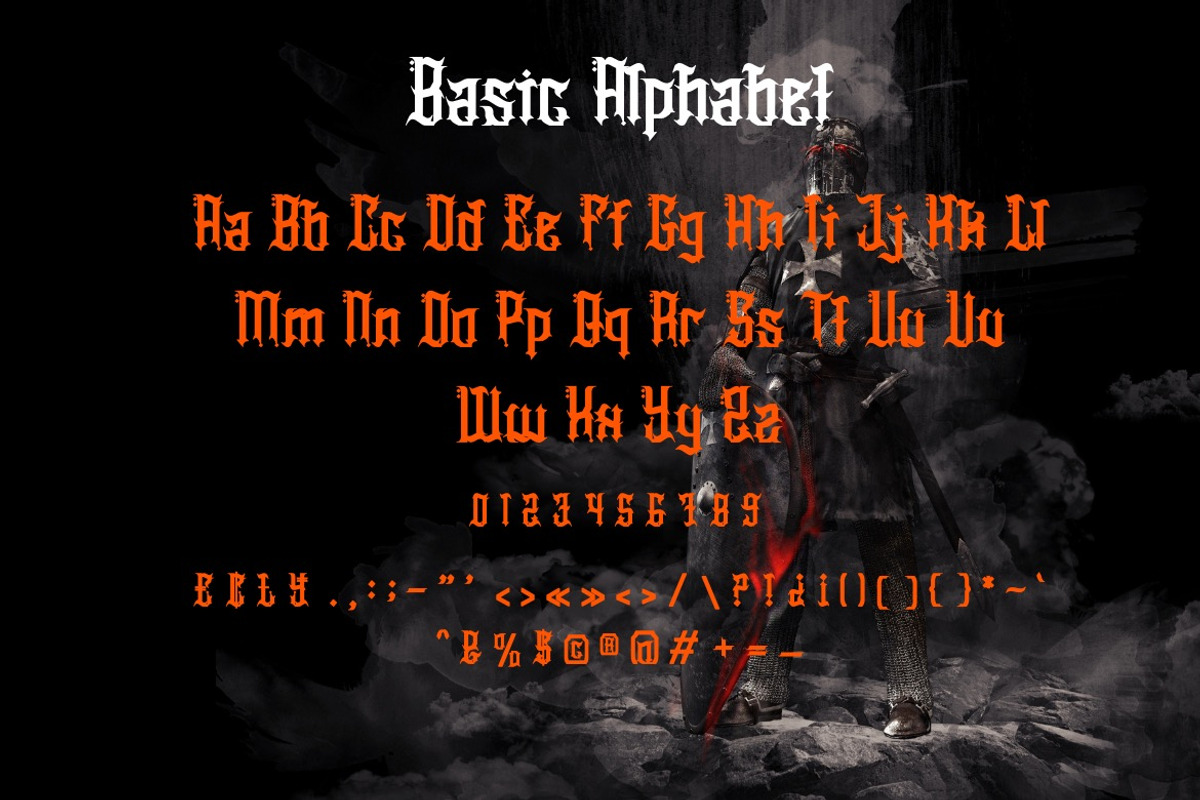 Heavier Crowns - Display Blackletter, a Blackletter Font by Dhabee (Photo 4 of 16)