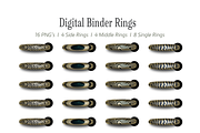 Digital Binder Rings in 2 Tone Gold, an Object Graphic by 3PointsCreative (Thumbnail 1 of 7)