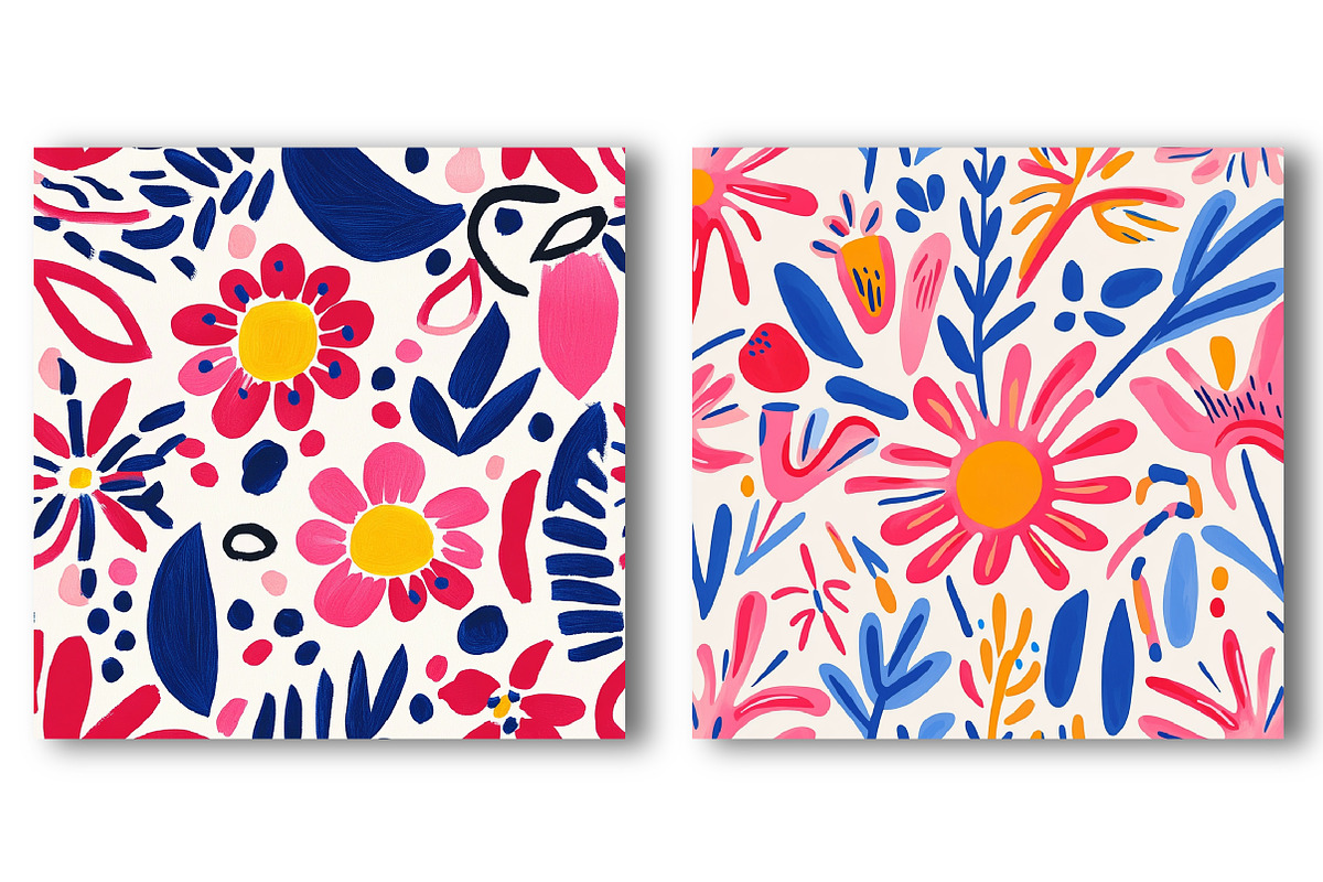 Seamless Bright Summer Floral, an Illustration by Watercolor design (Photo 2 of 4)