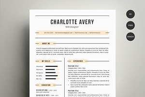 Resume Template 4 Pack | CV Template