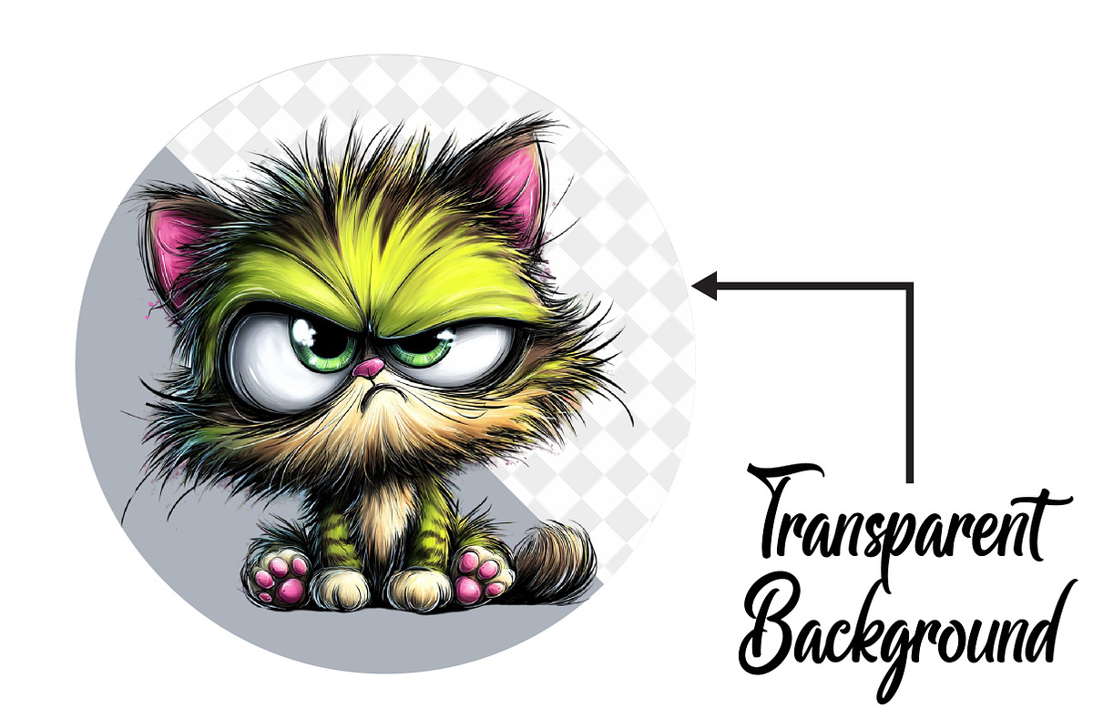 Christmas Grumpy Cat Clipart, an Illustration by Pixels.Craft (Photo 2 of 6)