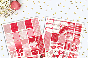 Valentine Mini Kit Printable Sticker