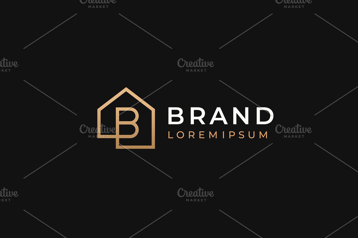 Letter B logo template., a Branding & Logo Template by lettett (Photo 1 of 2)