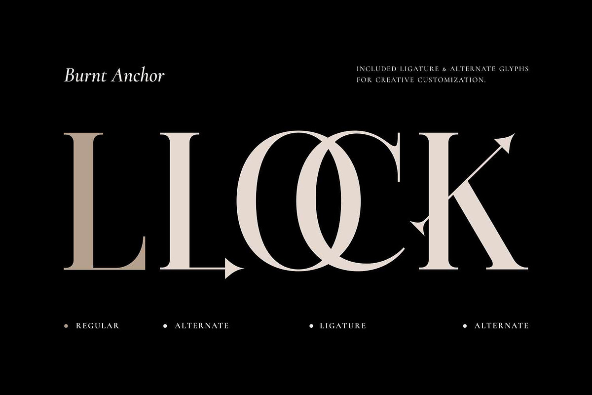 Burnt Anchor - Romantic Serif Font, a Serif Font by Imoodev (Photo 3 of 5)