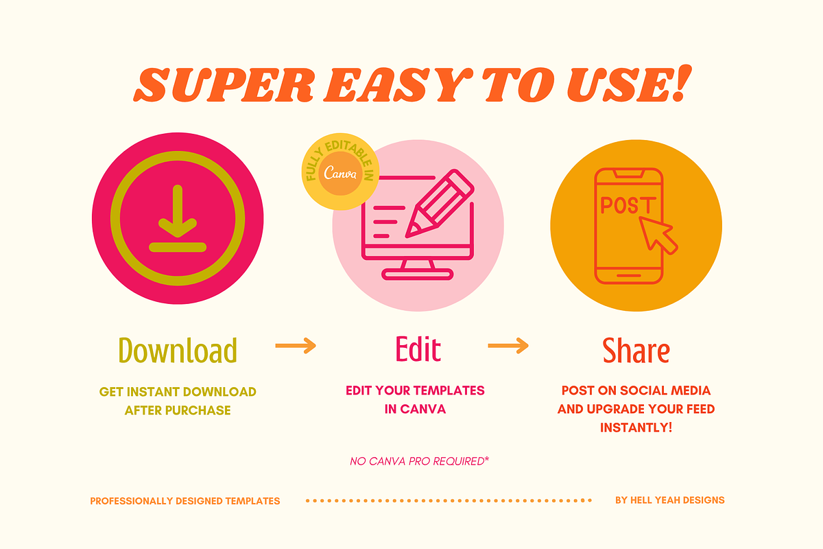 Funky Bold Instagram Post Templates, a Social Media Template by HellYeahDesigns (Photo 5 of 7)
