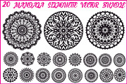 Elegant Mandala Silhouette Bundle, an Illustration by BIPLOB EXPERT (Thumbnail 1 of 21)