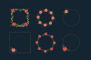 Poinsettia Christmas Frames, a Seasonal Illustration by moja doodle (Thumbnail 2 of 9)