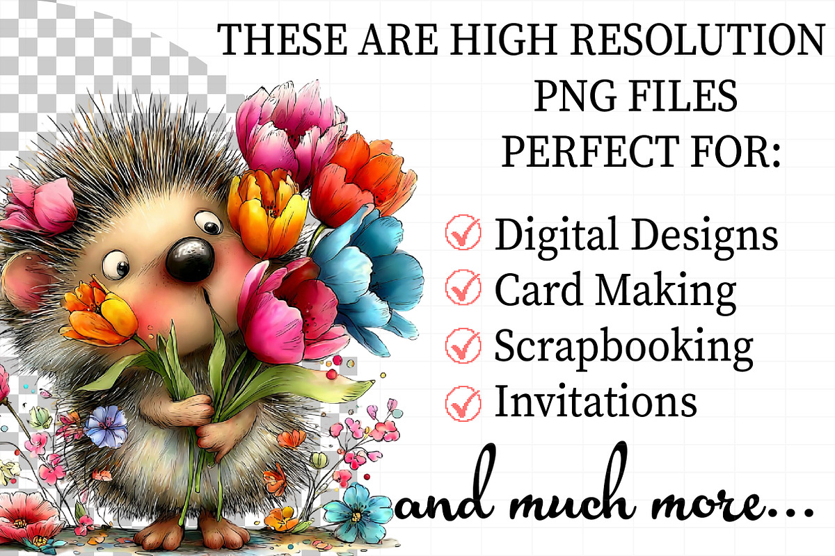 Spring Hedgehog Clipart, an Illustration by Daily.Designs (Photo 2 of 7)