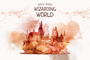 Wizarding World Watercolor set, a Decorative Illustration by Yakovleva Margarita (Thumbnail 20 of 20)