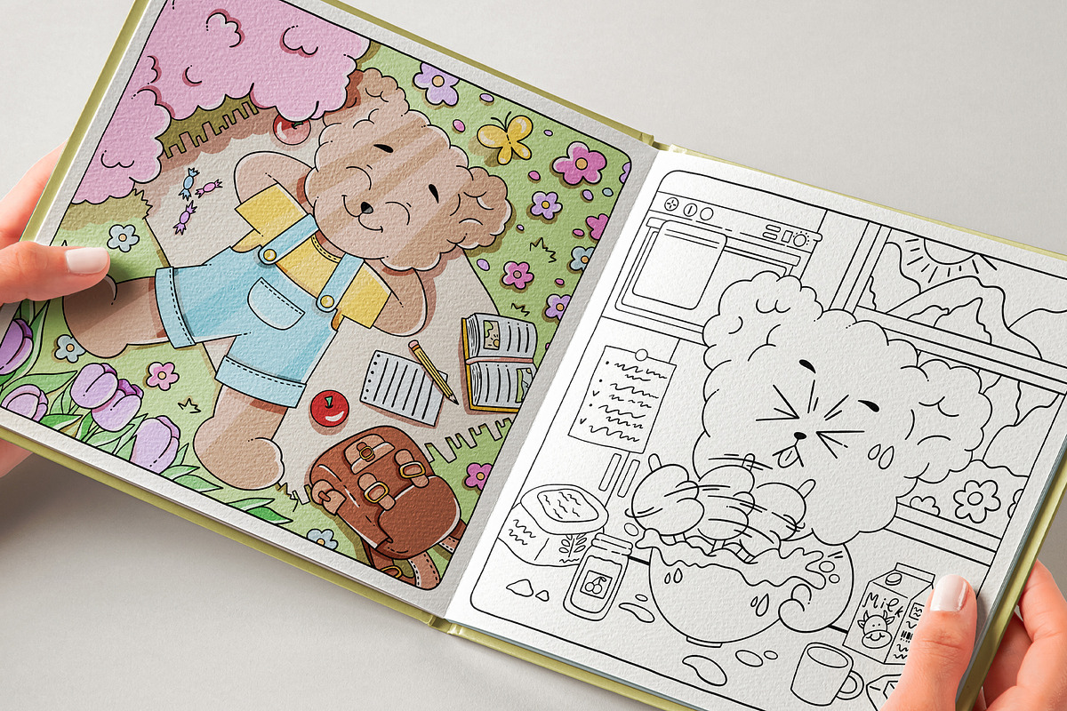 Coloring Book - Bear Stories, an Illustration by Alina Sh (Photo 7 of 9)
