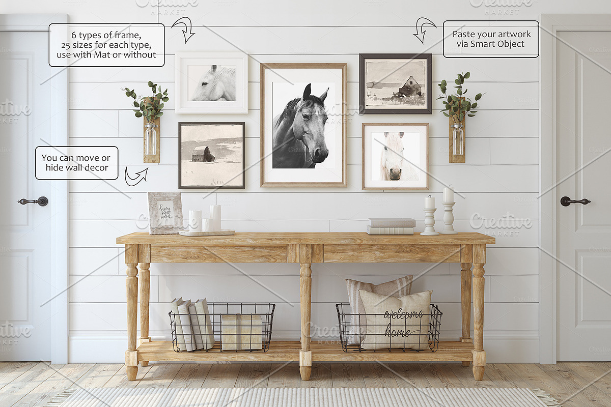 FARMHOUSE Wall&Frame Mockups, a Poster Template by MyHomeMockups (Photo 5 of 11)