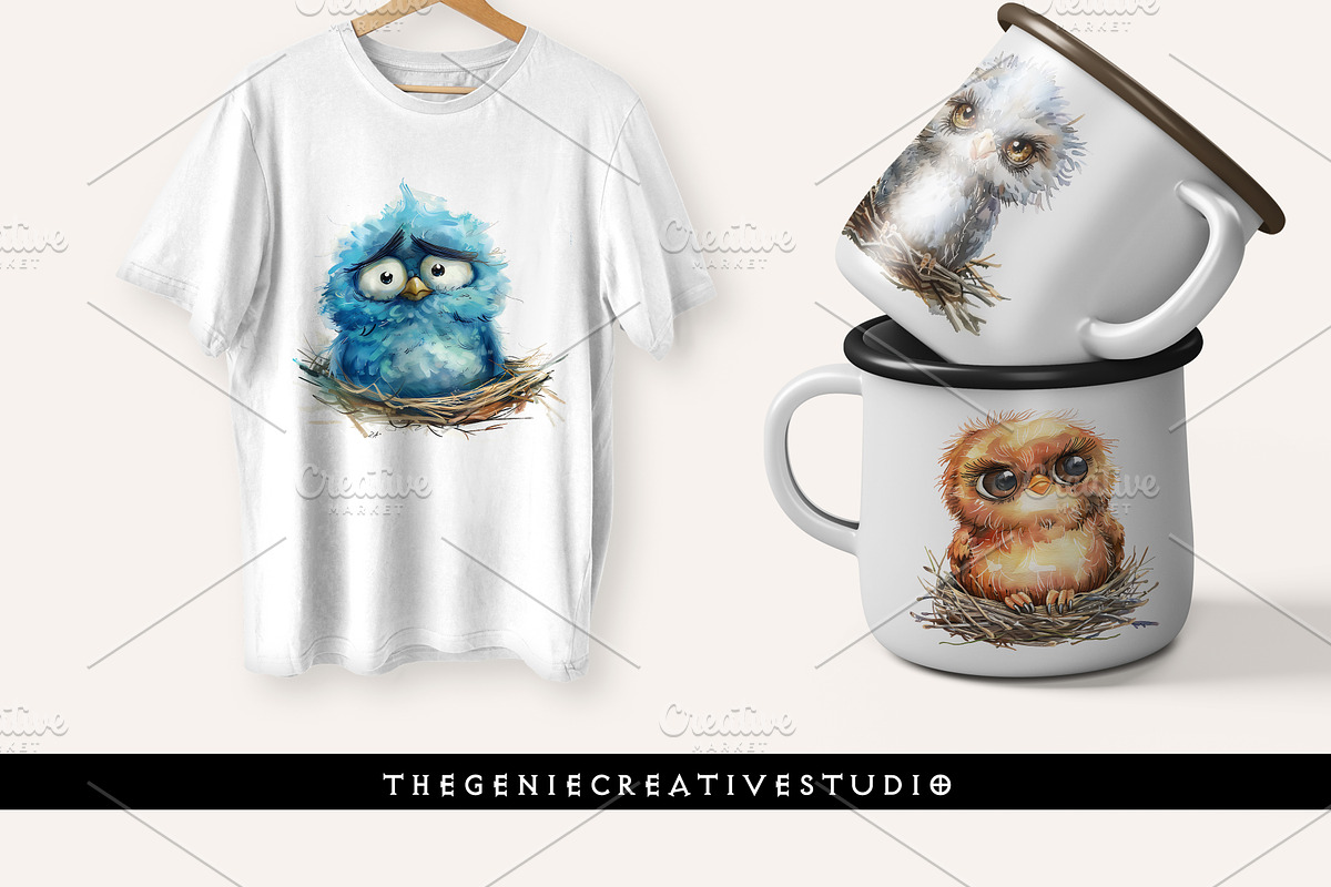Grumpy Bird in Nest PNG Clipart, an Animal Illustration by Geniecreativestudio (Photo 7 of 9)