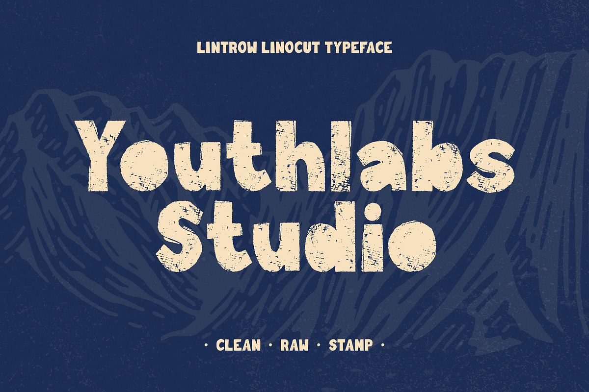 Lintrow - Linocut Style Typeface, a Sans Serif Font by Youthlabs Studio (Photo 15 of 15)
