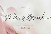 Merry Book - Signature Script, a Script Font by Letterhend Studio (Thumbnail 1 of 9)