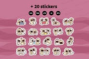 Cute Kawaii Dogs Couples Love, an Animal Illustration by Palau (Thumbnail 12 of 12)