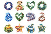 Christmas Snake, an Illustration by Design Market (Thumbnail 2 of 4)