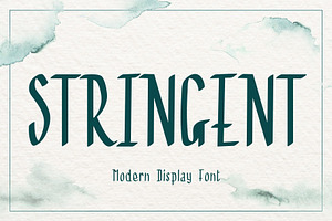 Stringent Display Font