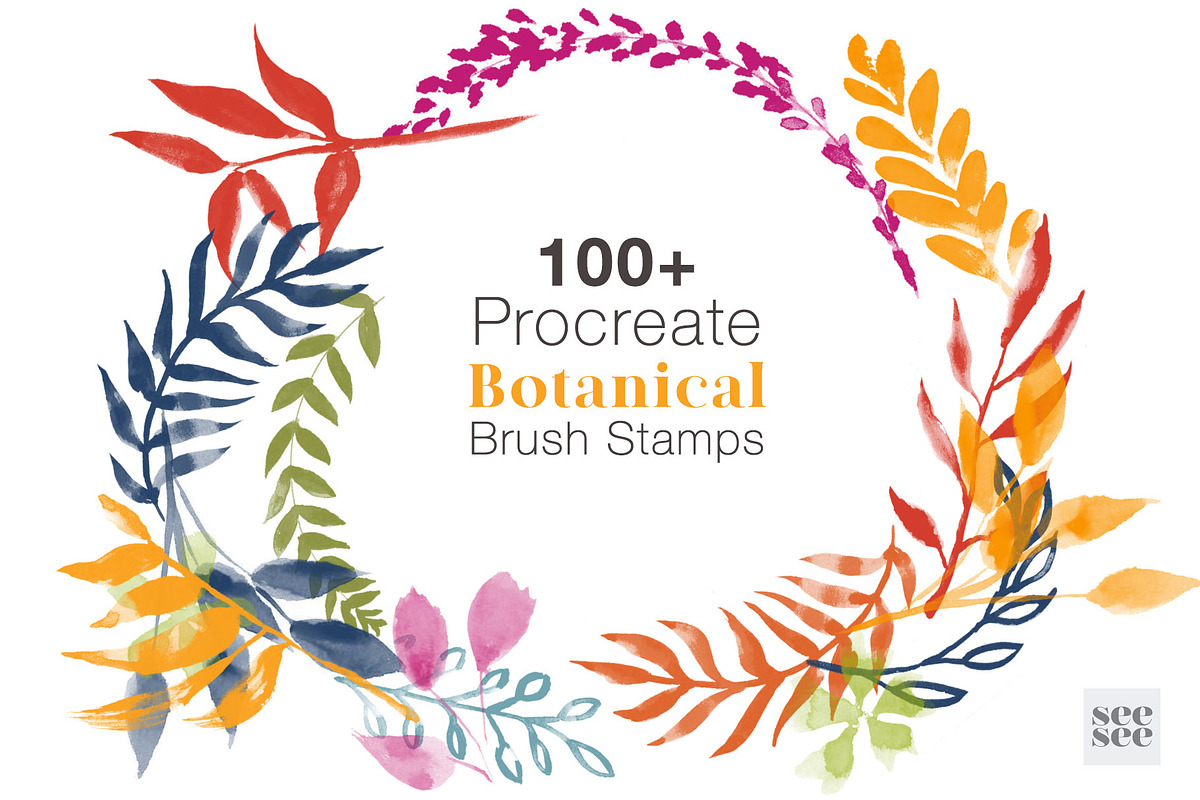 100+ Botanical Procreate Brush Stamp, a Brush Add-On by CC CREATIVE CO (Photo 16 of 16)