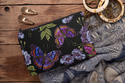 Blue flowers and butterflies, a Pattern Graphic by Matrioshka (Thumbnail 6 of 9)