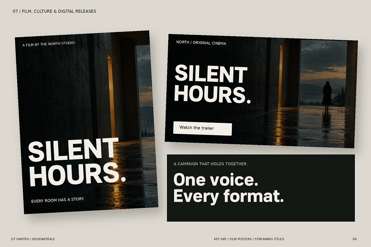 VANTRO — Sans Serif Display Font, a Sans Serif Font by Designertale (Photo 8 of 10)