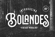 Bolandes - Vintage Monoline, a Sans Serif Font by Arterfak Project (Thumbnail 1 of 14)