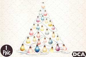 Watercolor Christmas Light PNG, an Illustration by DreamCafeArt