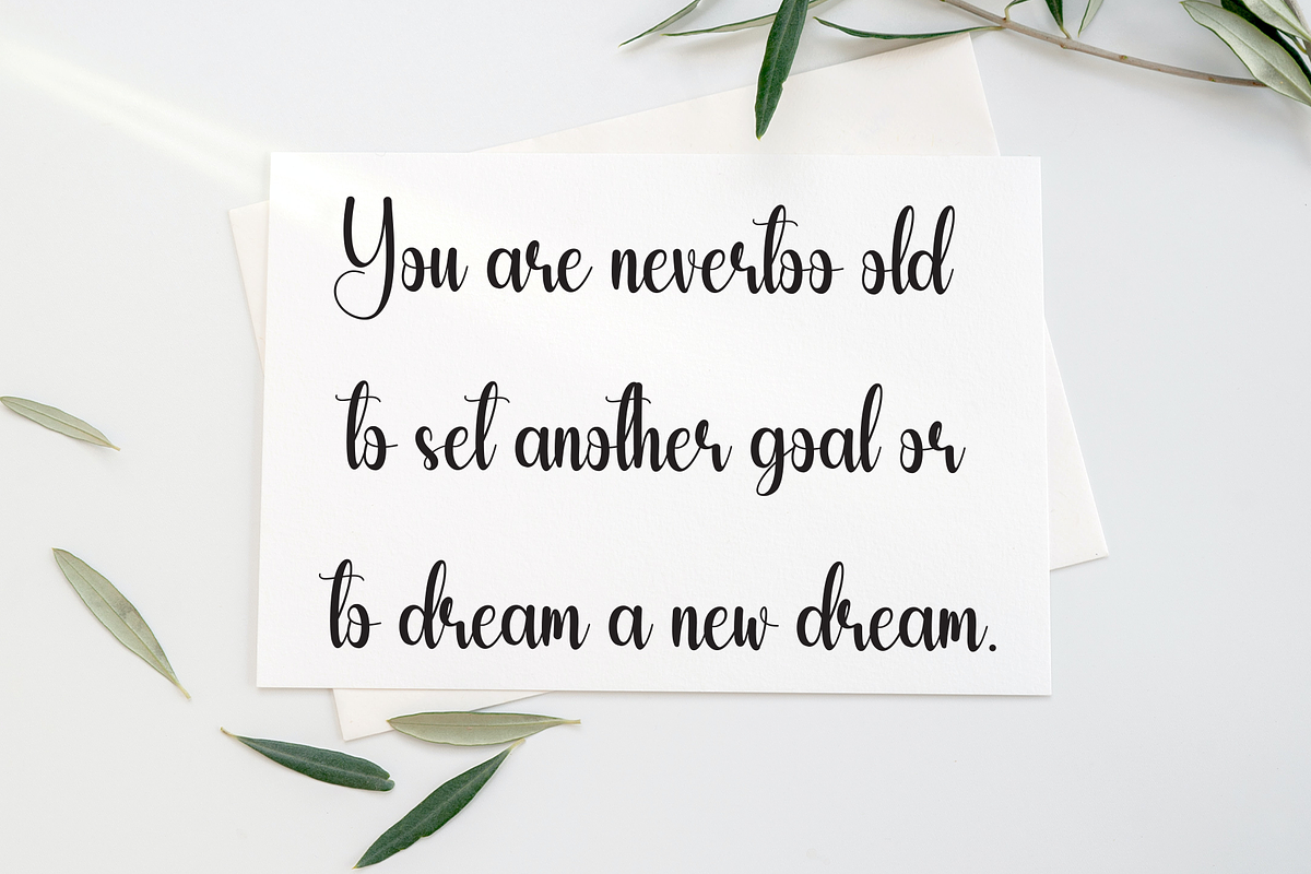 Glittering | Script Font, a Handwritten Font by Scratchones (Photo 5 of 9)