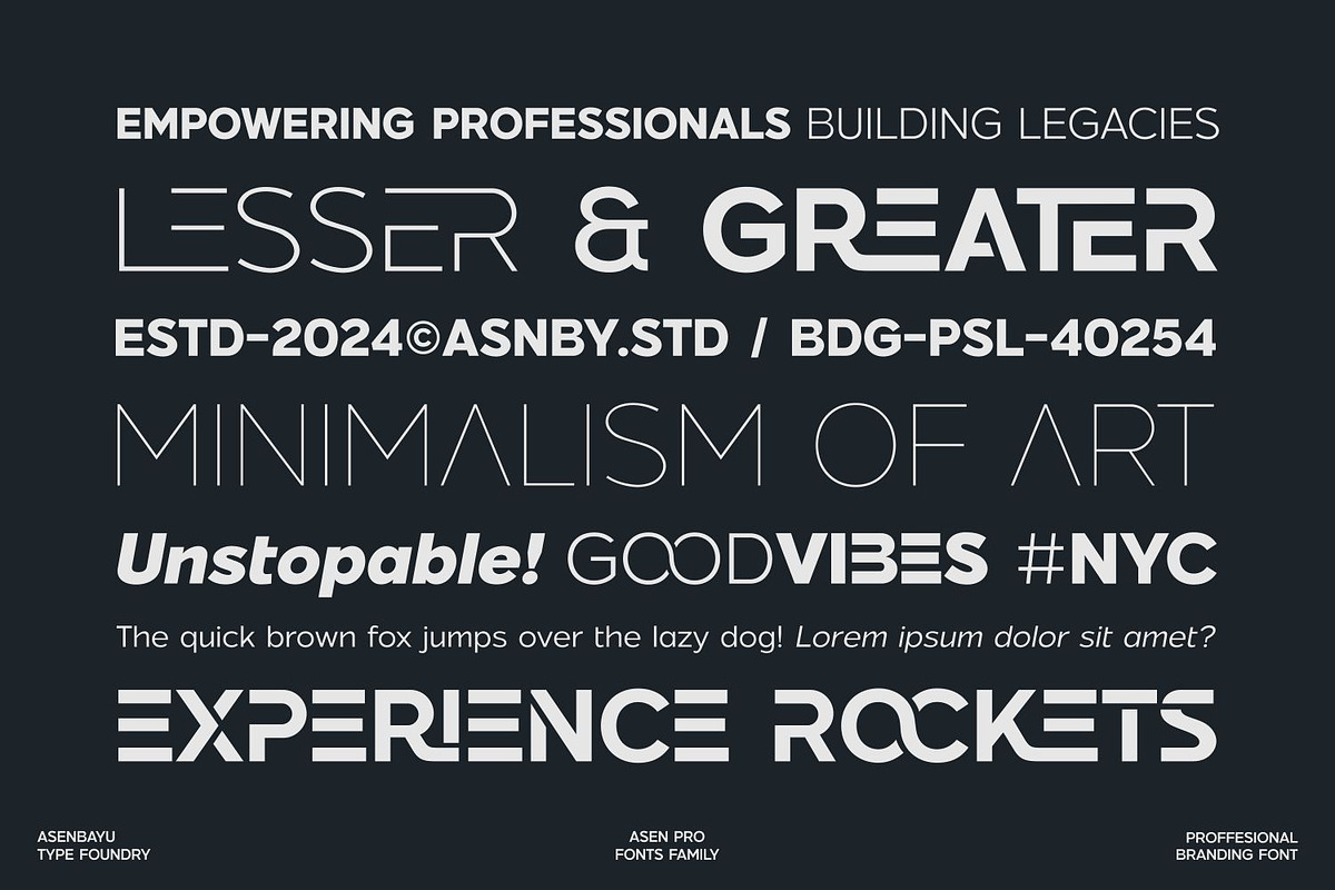 Asen Pro Fonts Family, a Sans Serif Font by Asenbayu (Photo 6 of 15)