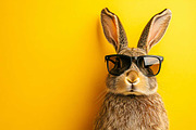 Funny Easter bunnies with glasses, an Animal Photo by VetalStock (Thumbnail 2 of 11)