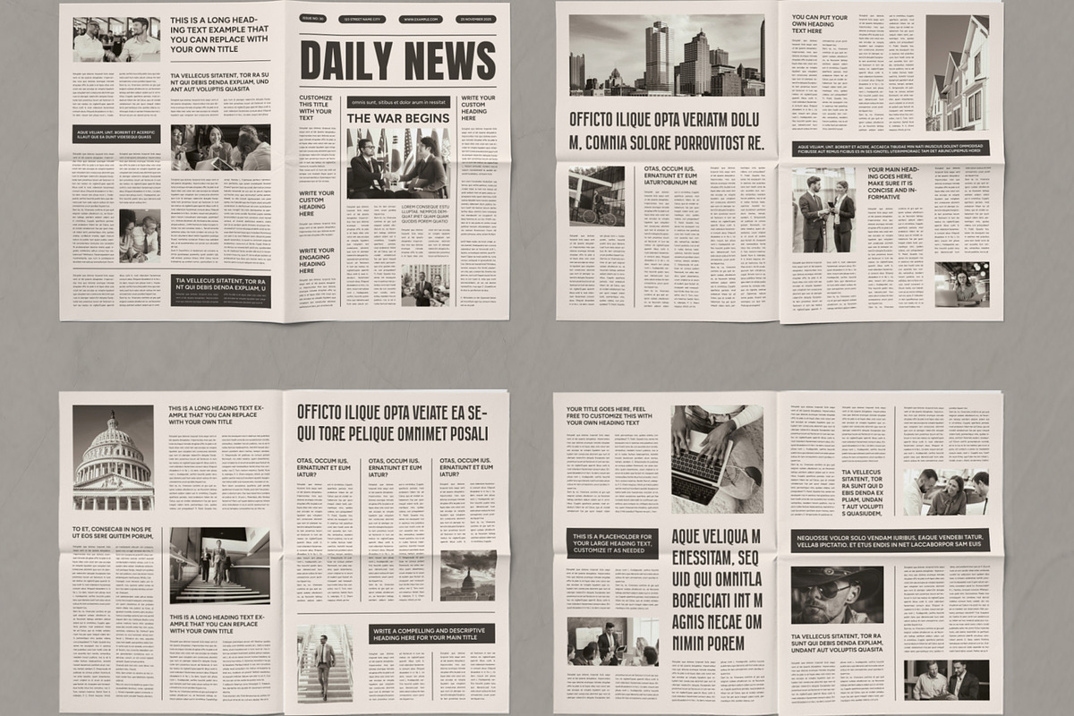 Classic Professional Newspaper, a Stationery Template by ContestDesign (Photo 2 of 2)