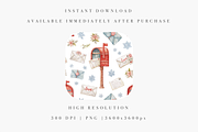 Red Mailbox Seamless Pattern, a Decorative Illustration by Pati Charm Studio (Thumbnail 2 of 7)