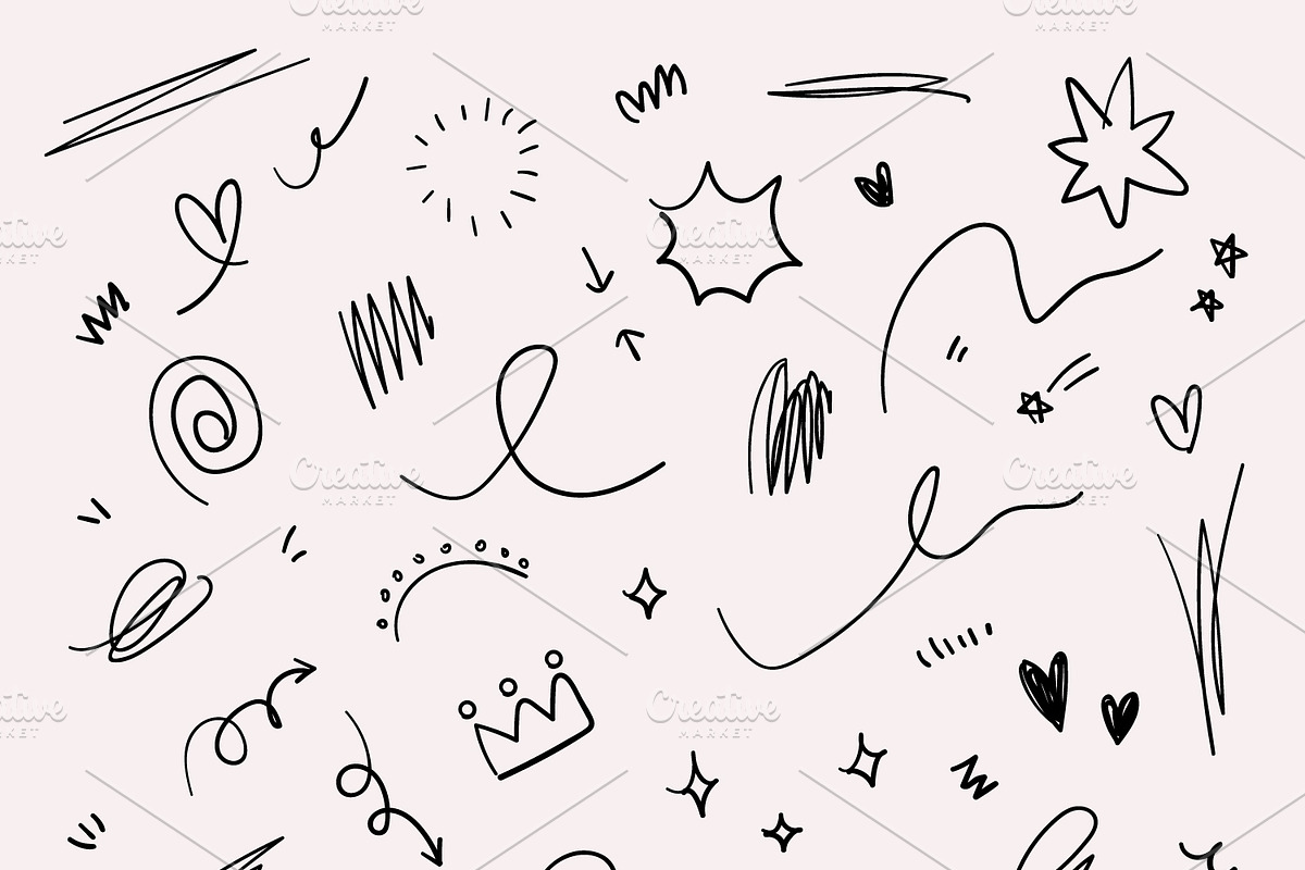 256 daily doodles and scribbles, an Object Graphic by Pinkbrush (Photo 6 of 7)