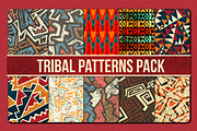 Tribal Patterns Pack, a Pattern Graphic by Gudiny (Thumbnail 1 of 10)