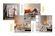 Sherpa Blanket Mockups (x14 PSD), an Apparel Mockup by Mockups Studio (Thumbnail 5 of 9)