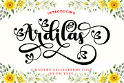 Ardilas, a Script Font by TM Type (Thumbnail 1 of 10)
