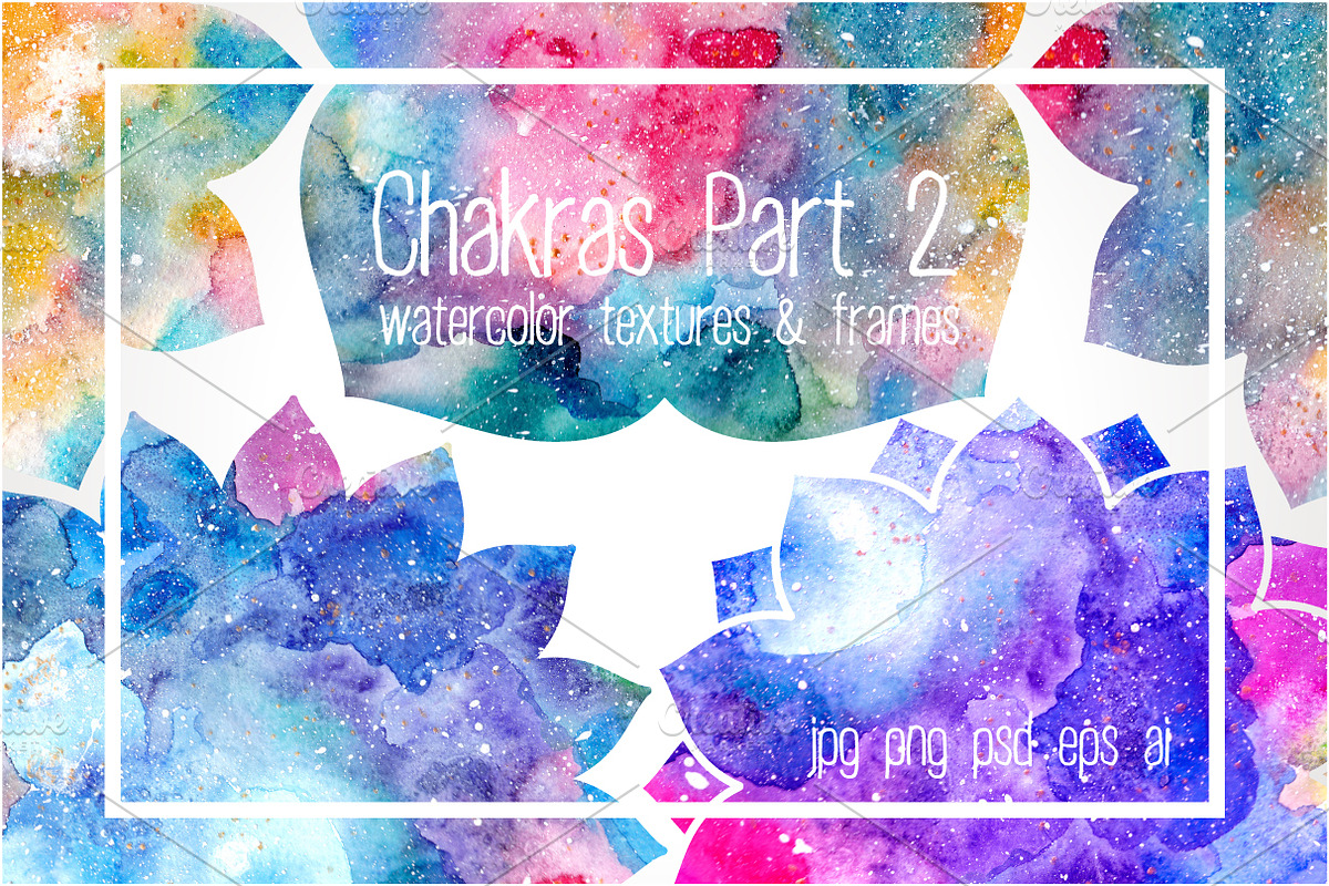 Chakras Part 2. Watercolor textures, a Decorative Illustration by Marina Demidova (Photo 1 of 8)