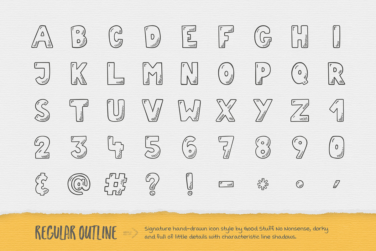 Hand-Drawn Alphabet Icons, an Icon by Good Stuff No Nonsense (Photo 4 of 12)