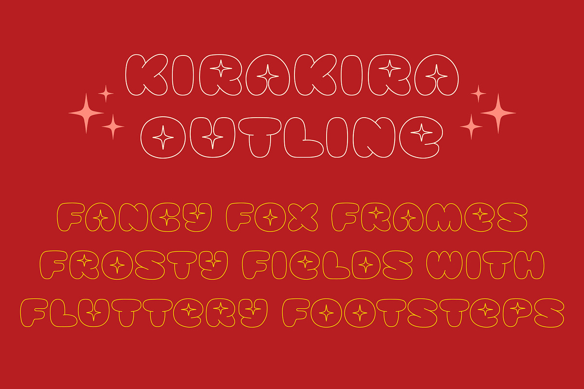 KiraKira - Playful Sparkly Typeface, a Sans Serif Font by Dina Mae (Photo 12 of 14)
