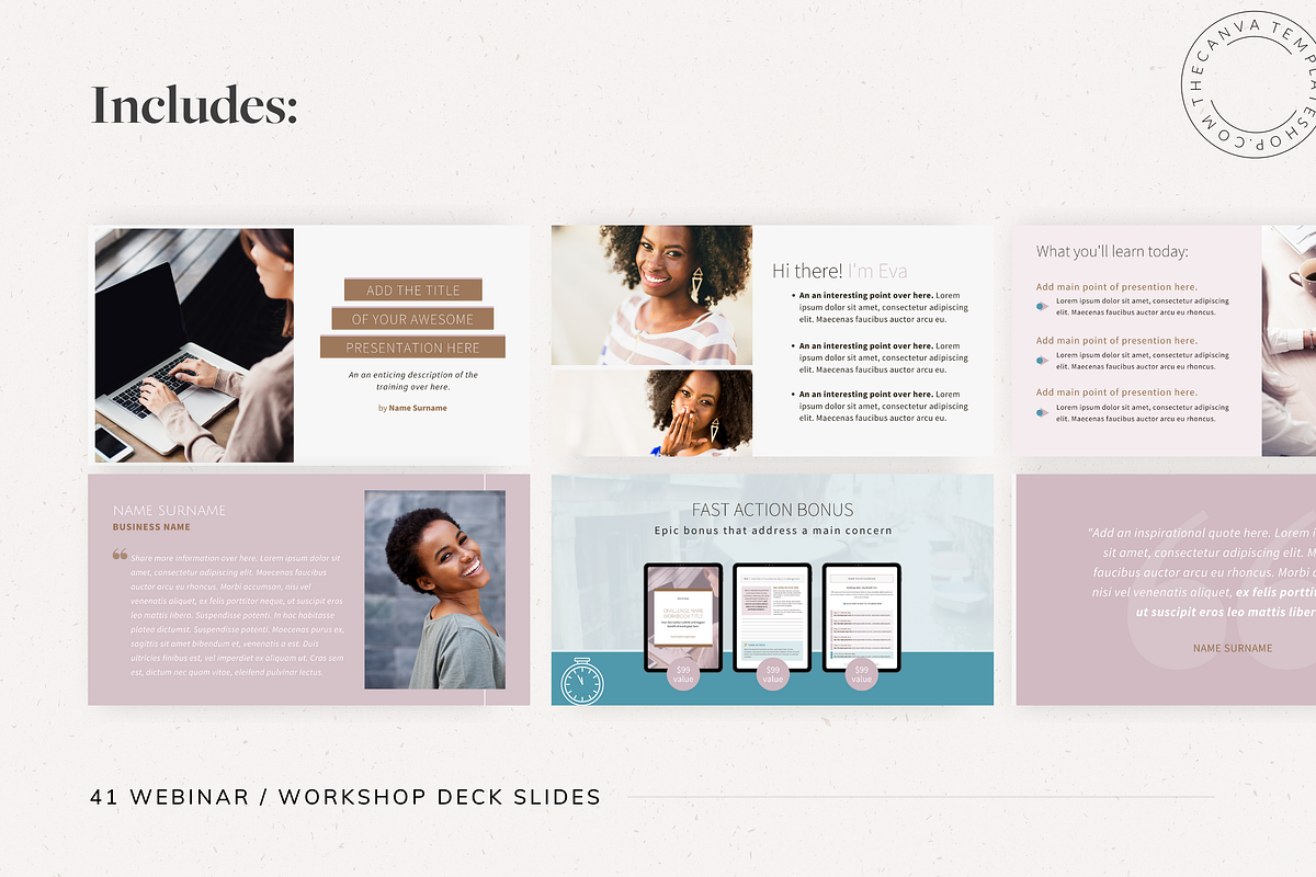 Eva Slide Deck Canva Templates, a Templates & Theme by The Canva Template Shop (Photo 3 of 6)