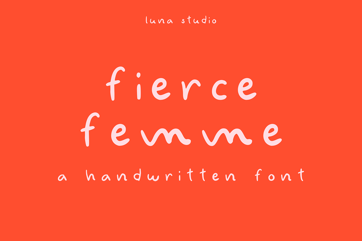 Fierce Femme | Handwritten Font, a Script Font by Luna Studio (Photo 17 of 17)