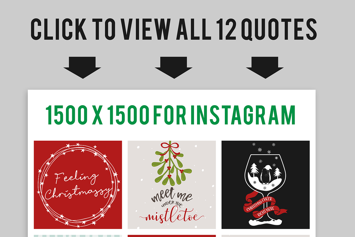 Festive Fun Social Media Quotes Pack, a Social Media Template by Garlic Friday Design (Photo 2 of 3)