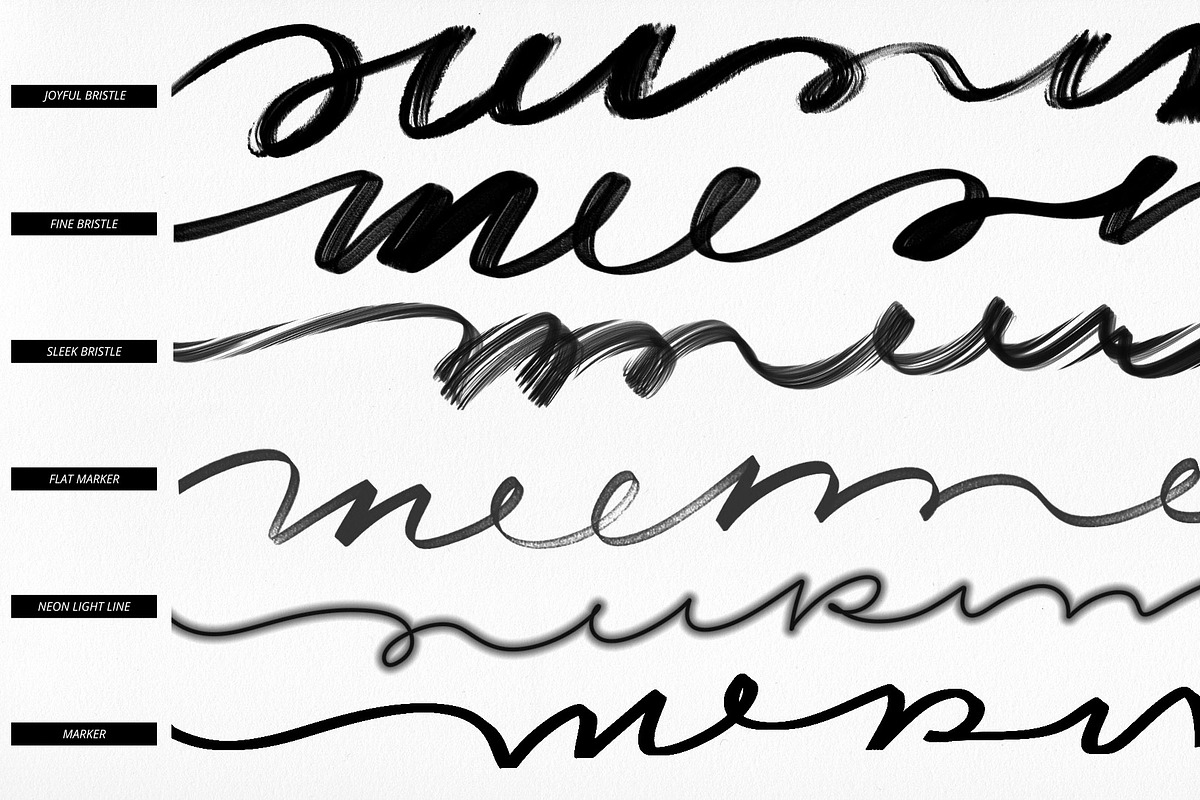 35 Lettering Brushes for Procreate preview 7