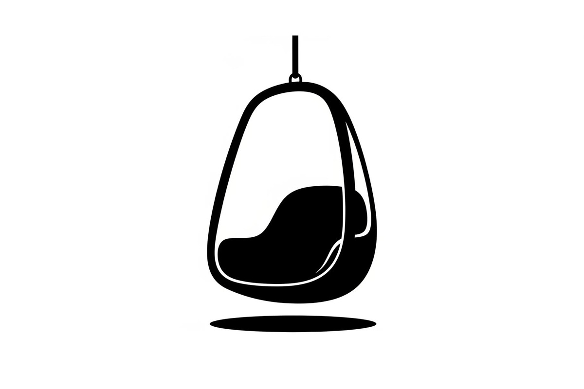 Hanging Egg Chair Silhouette Bundle, an Illustration by Designer_Momina (Photo 9 of 51)