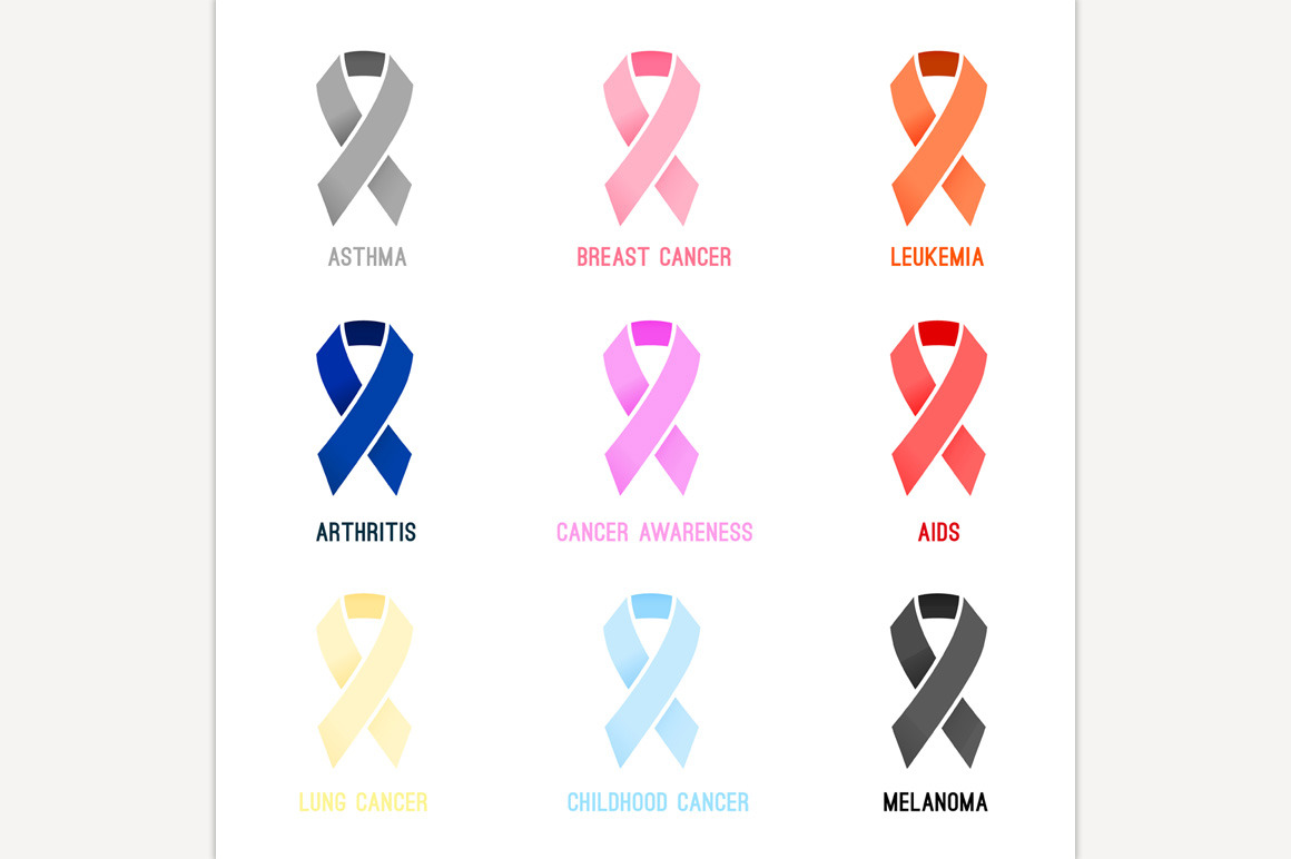 Disease Awareness Ribbons, a Solid Icon by Anna's Shop