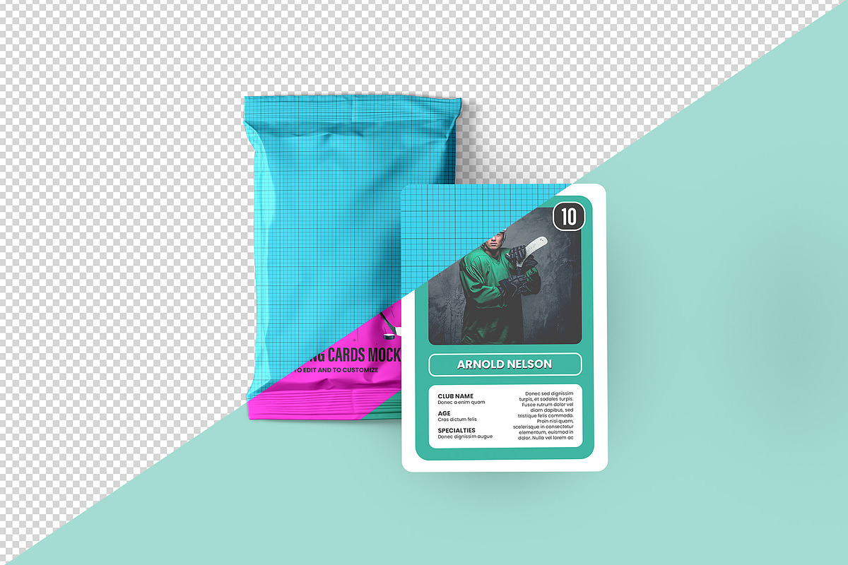 Trading Cards Mockup v2 - 9 views, an Advertising Mockup by Illusiongraphic (Photo 11 of 20)