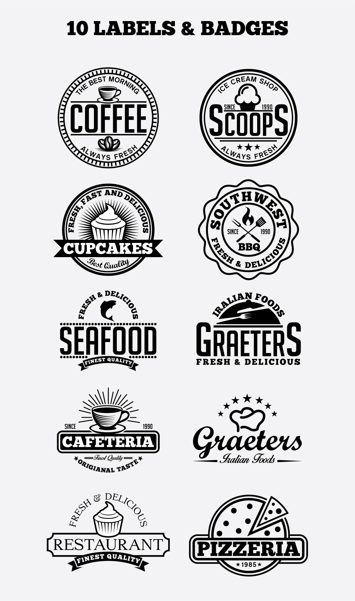 10 Vintage Badges and Logos Vol3, a Branding & Logo Template by shazi